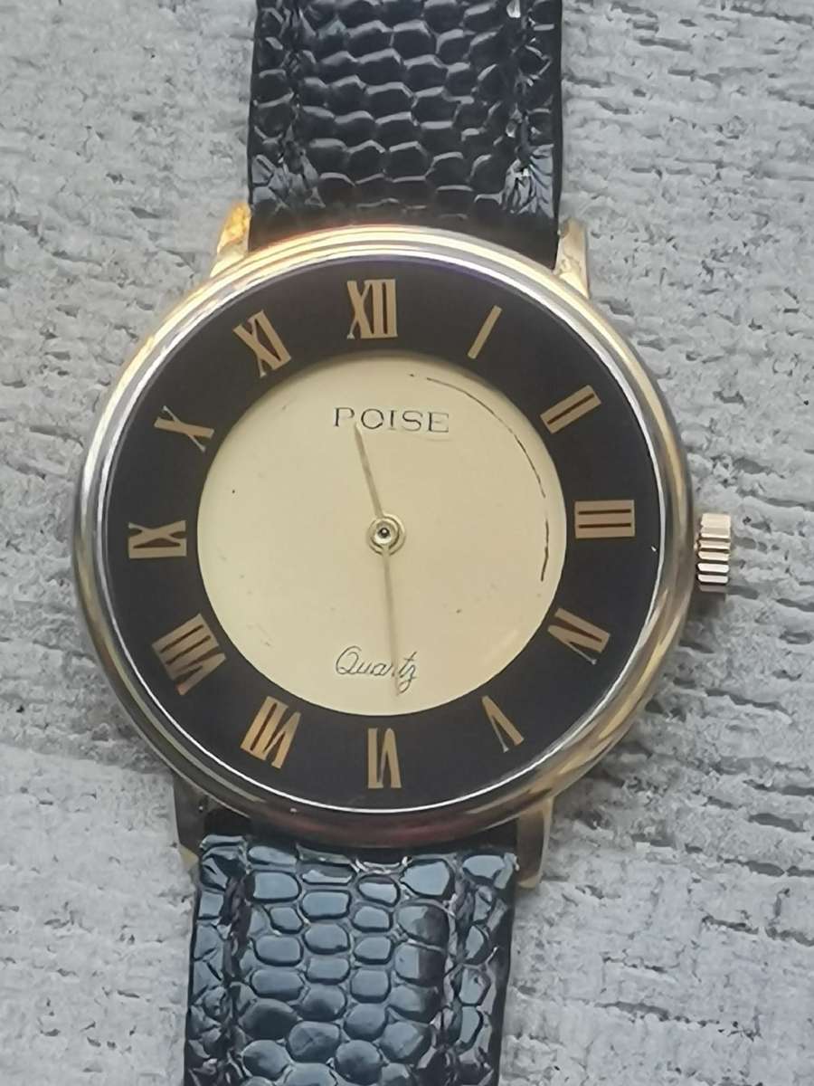 MENS VINTAGE POISE WATCH IN EXCELLENT WORKING CONDITION