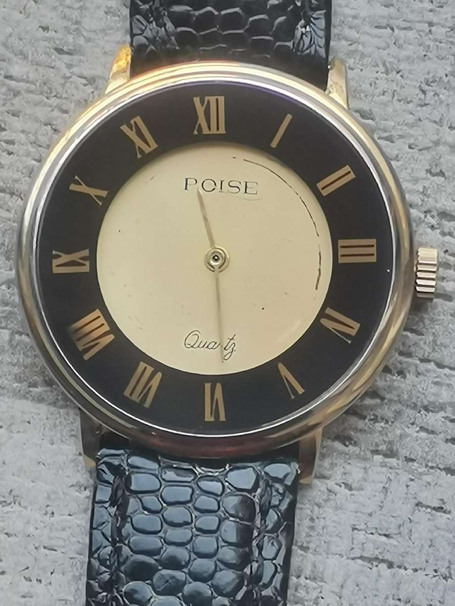 MENS VINTAGE POISE WATCH IN EXCELLENT WORKING CONDITION