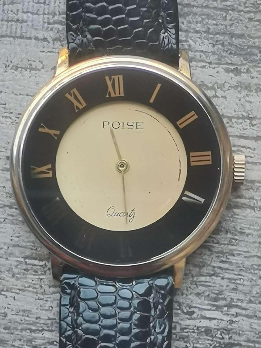 MENS VINTAGE POISE WATCH IN EXCELLENT WORKING CONDITION