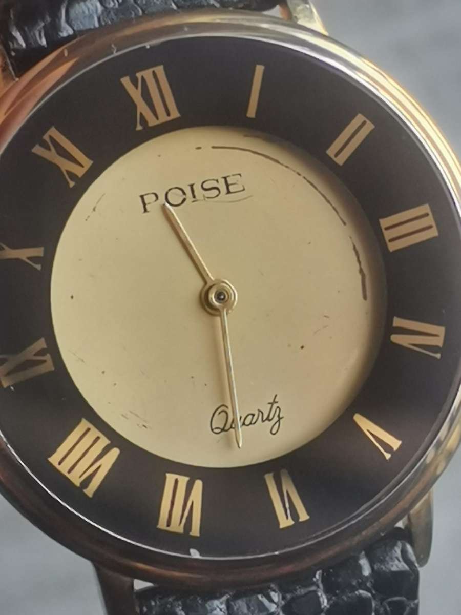 MENS VINTAGE POISE WATCH IN EXCELLENT WORKING CONDITION