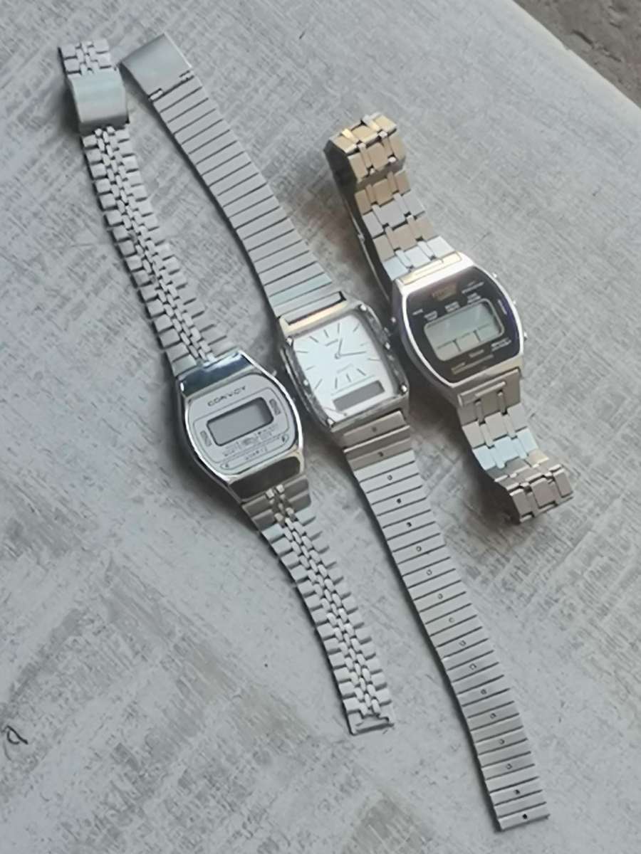MENS VINTAGE DIGITAL WATCH COLLECTION - CITIZEN, LANCO AND CONVOY - BIDDING FOR ALL 3 WATCHES