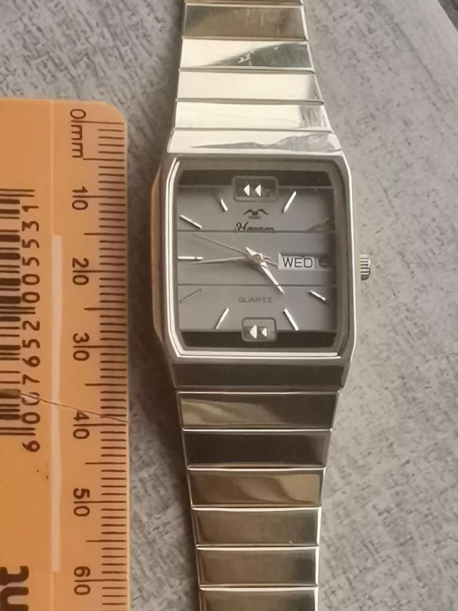 MENS VINTAGE HOSAM GOLD PLATED WATCH IN EXCELLENT WORKING CONDITION