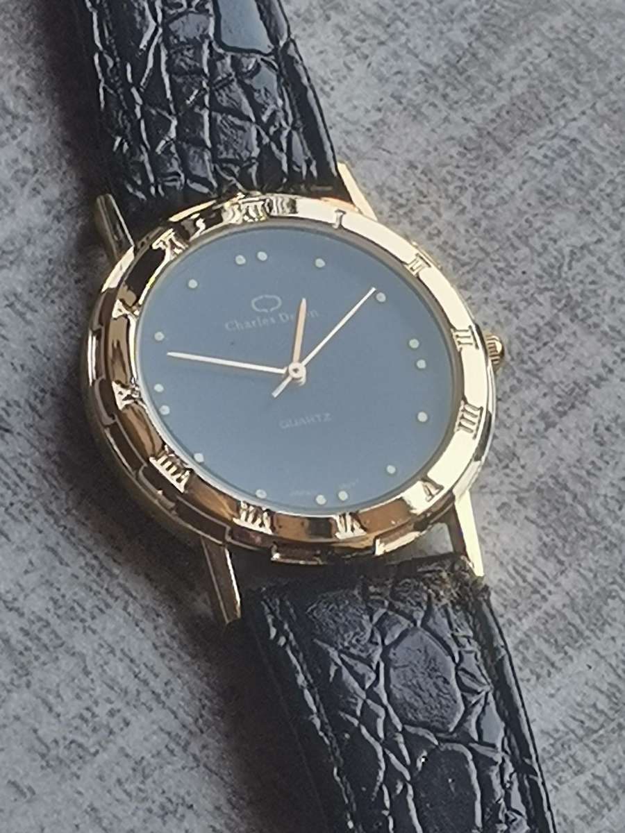 MENS CHARLES DELON GOLD PLATED WATCH IN EXCELLENT WORKING CONDITION