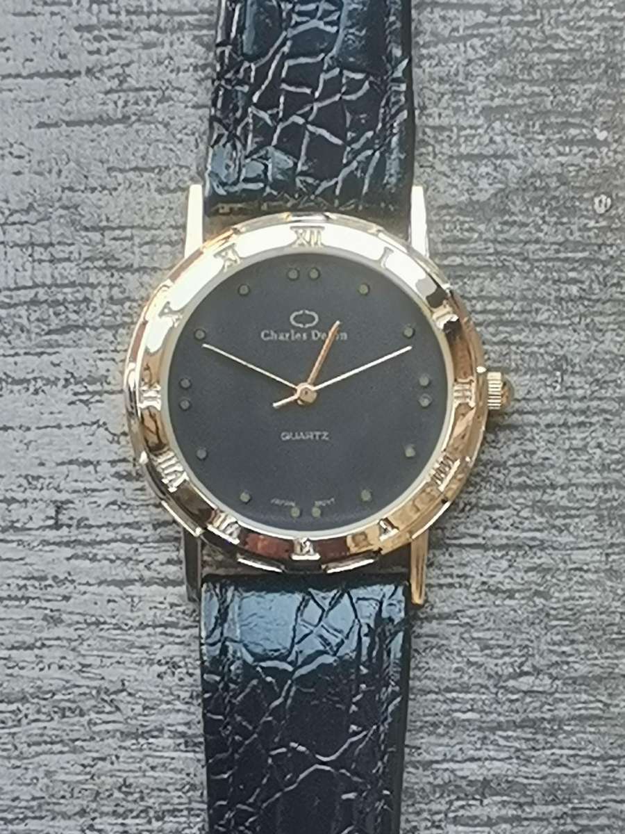 MENS CHARLES DELON GOLD PLATED WATCH IN EXCELLENT WORKING CONDITION