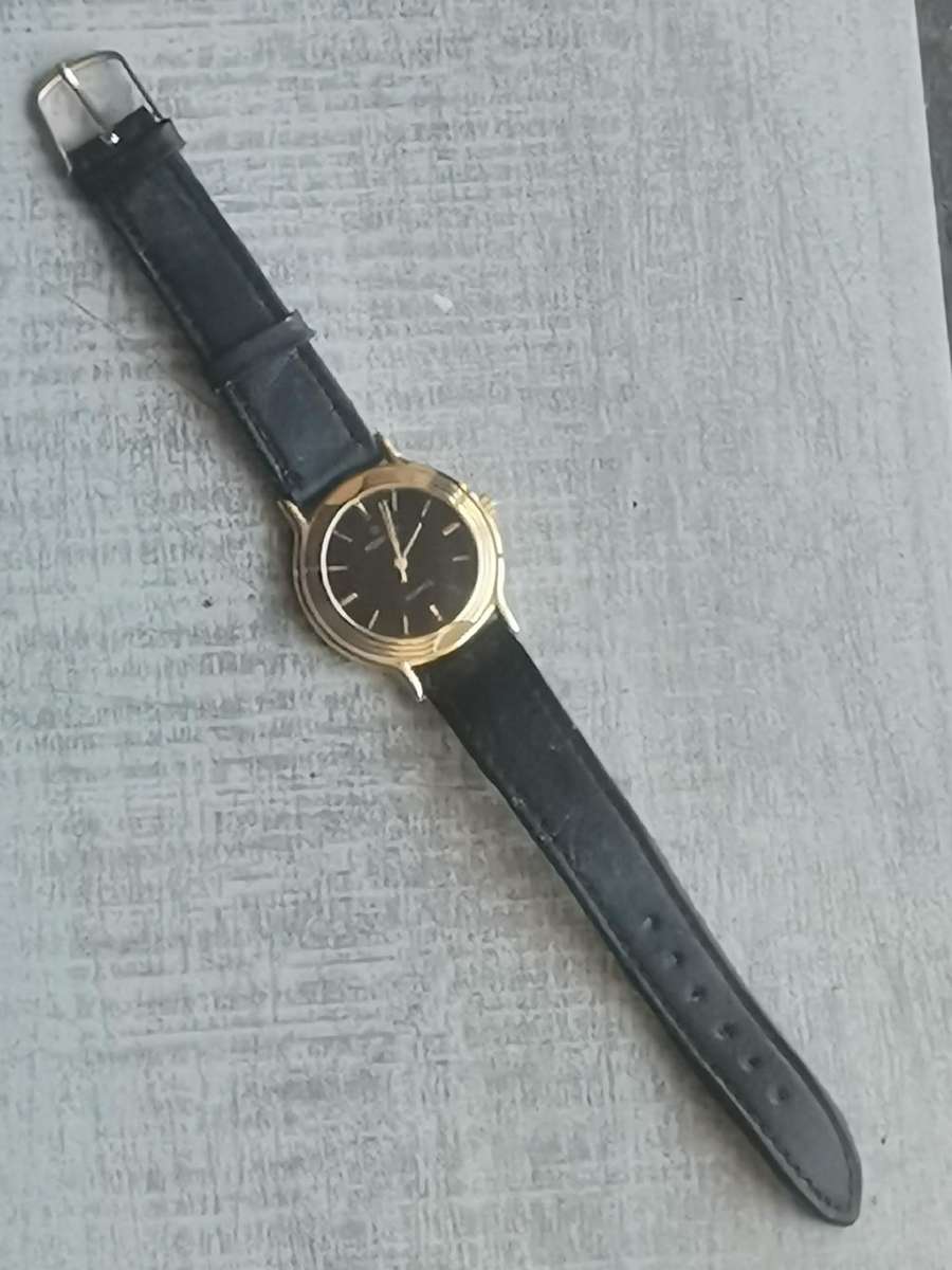 Men's Vintage Romano 18K Gold Plated Watch