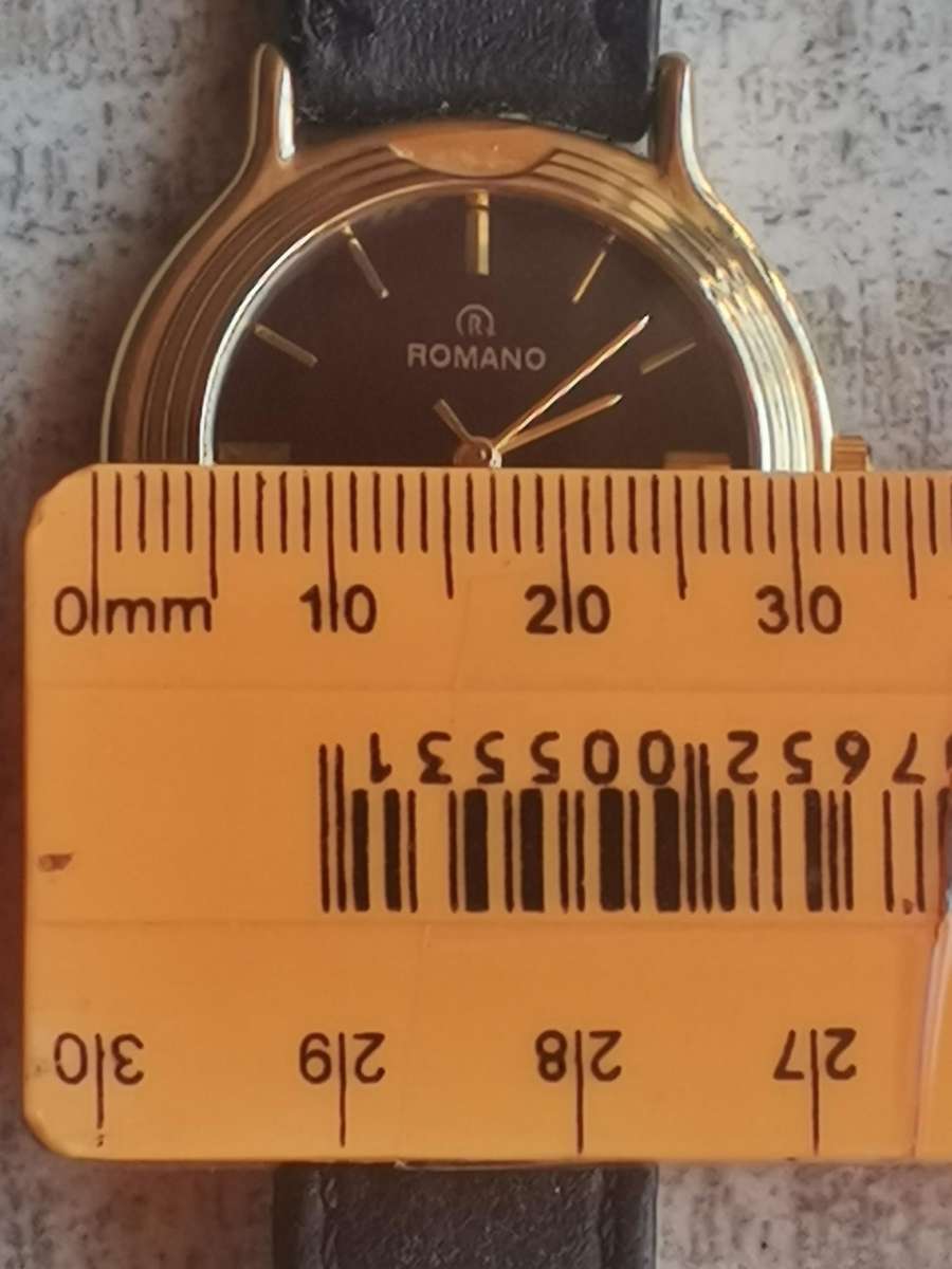 Men's Vintage Romano 18K Gold Plated Watch