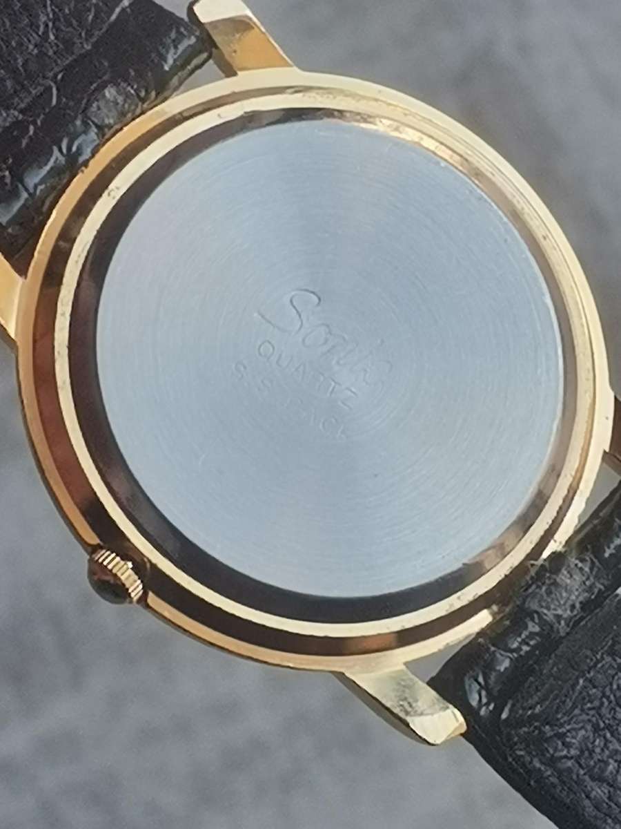 MENS VINTAGE SONIC GOLD PLATED WATCH IN EXCELLENT WORKING CONDITION