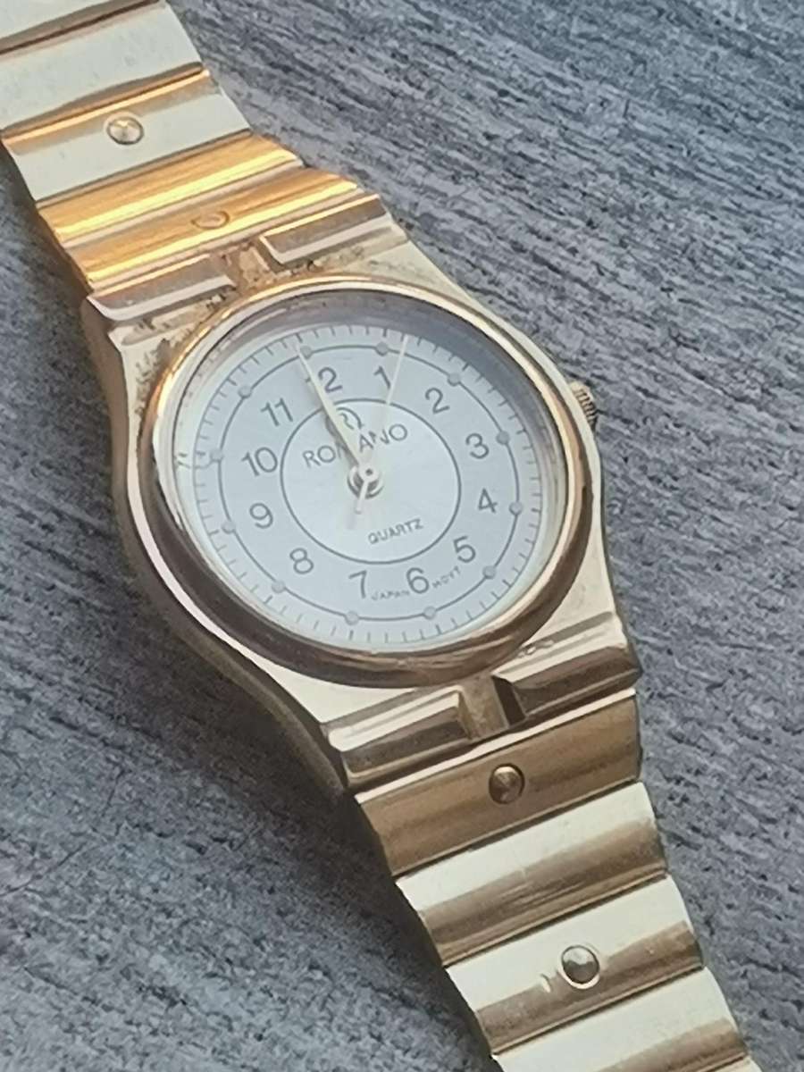 MENS VINTAGE ROMANO GOLD PLATED WATCH IN EXCELLENT WORKING CONDITION