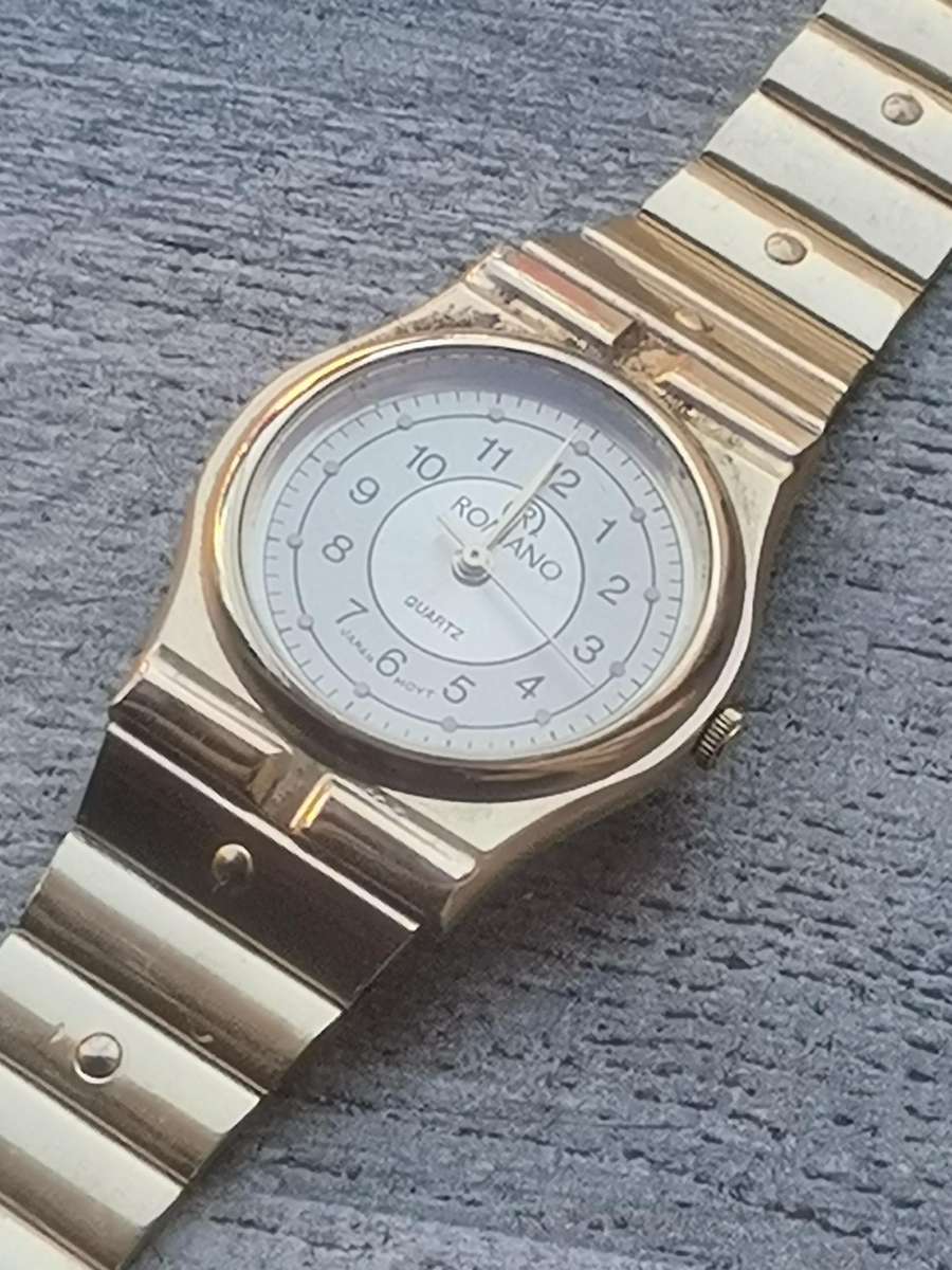MENS VINTAGE ROMANO GOLD PLATED WATCH IN EXCELLENT WORKING CONDITION