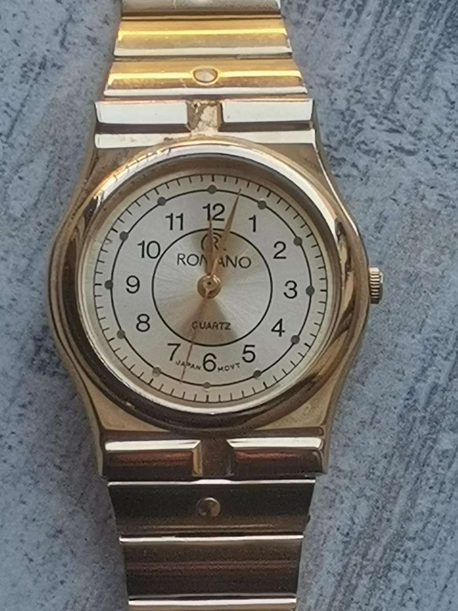 MENS VINTAGE ROMANO GOLD PLATED WATCH IN EXCELLENT WORKING CONDITION