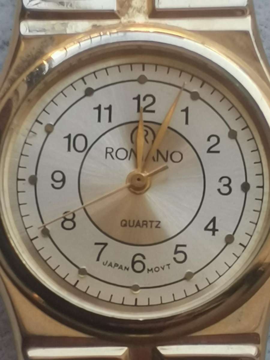 MENS VINTAGE ROMANO GOLD PLATED WATCH IN EXCELLENT WORKING CONDITION