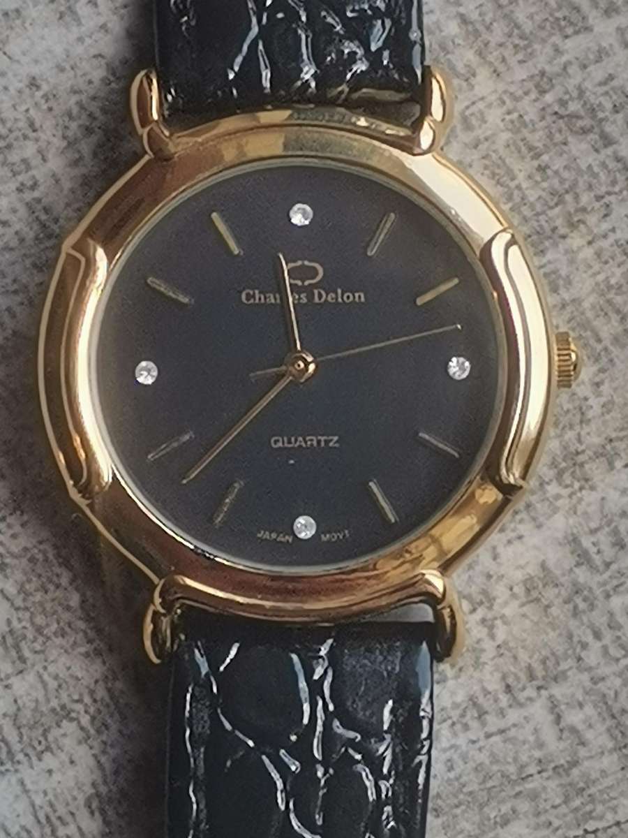 MENS CHARLES DELON GOLD PLATED WATCH IN EXCELLENT WORKING CONDITION