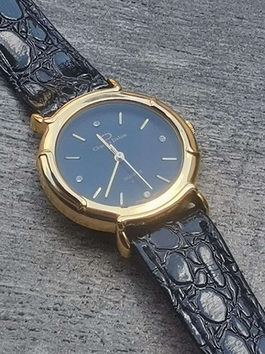 MENS CHARLES DELON GOLD PLATED WATCH IN EXCELLENT WORKING CONDITION