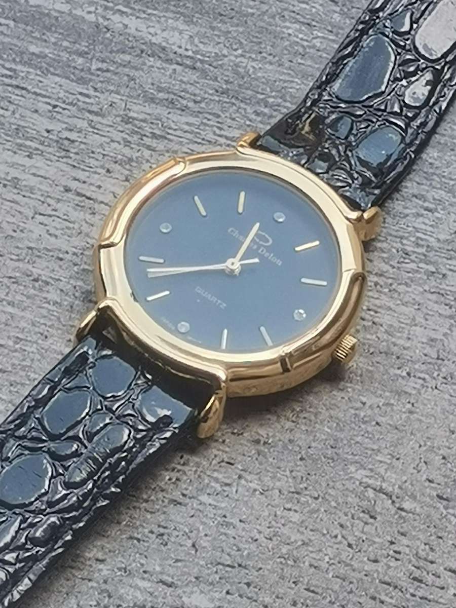 MENS CHARLES DELON GOLD PLATED WATCH IN EXCELLENT WORKING CONDITION