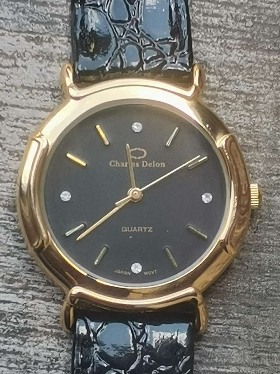 MENS CHARLES DELON GOLD PLATED WATCH IN EXCELLENT WORKING CONDITION