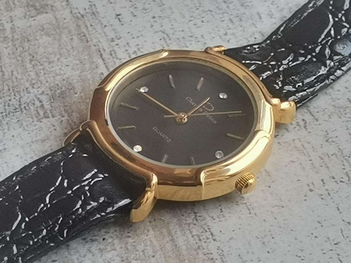 MENS CHARLES DELON GOLD PLATED WATCH IN EXCELLENT WORKING CONDITION