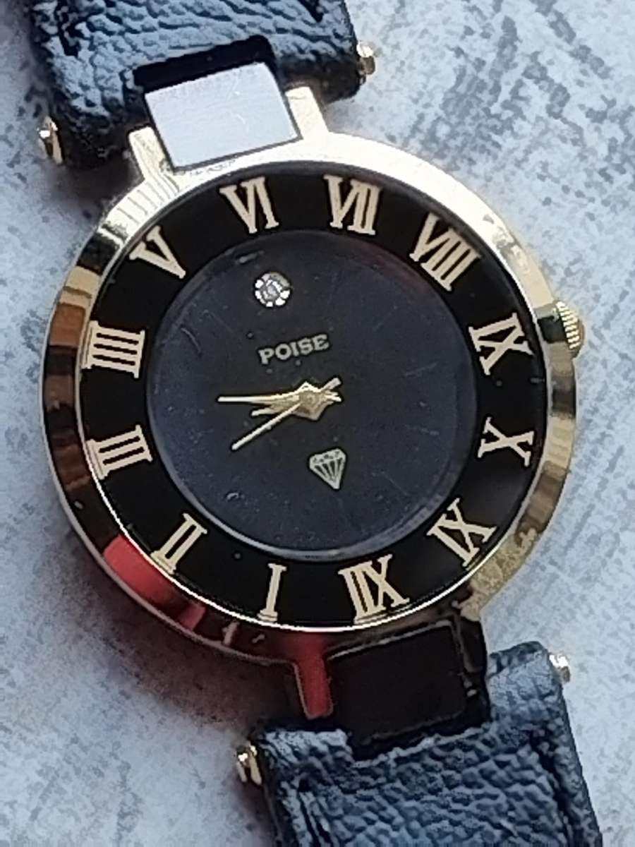 MENS POISE GOLD PLATED WATCH IN EXCELLENT WORKING CONDITION