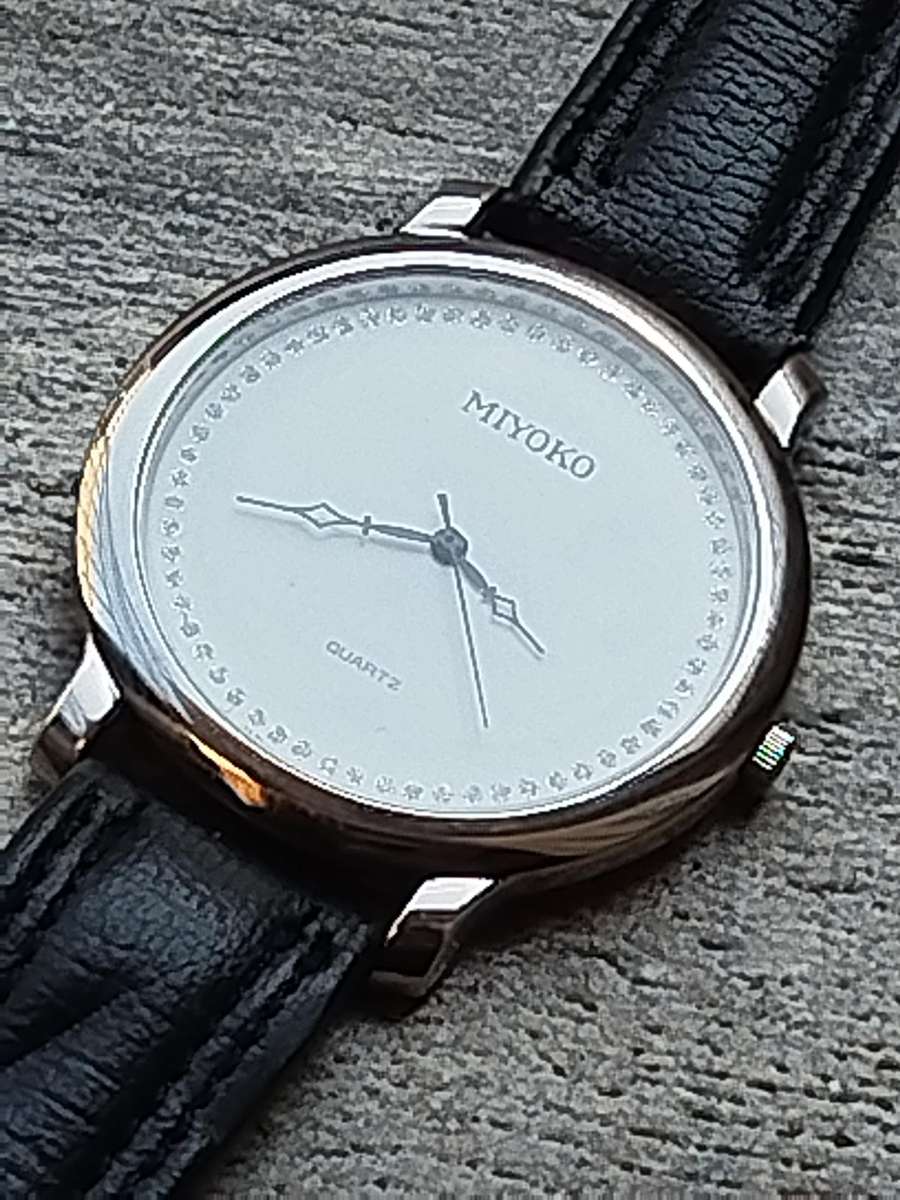 LADIES MIYOKO WATCH WITH HUGE 43MM DIAL IN EXCELLENT WORKING CONDITION