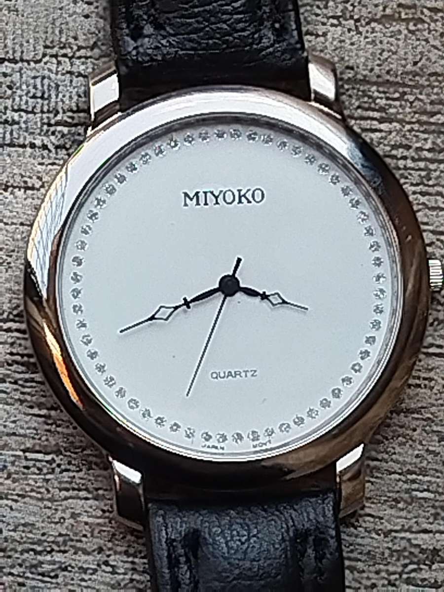 LADIES MIYOKO WATCH WITH HUGE 43MM DIAL IN EXCELLENT WORKING CONDITION