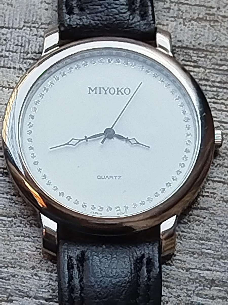 LADIES MIYOKO WATCH WITH HUGE 43MM DIAL IN EXCELLENT WORKING CONDITION
