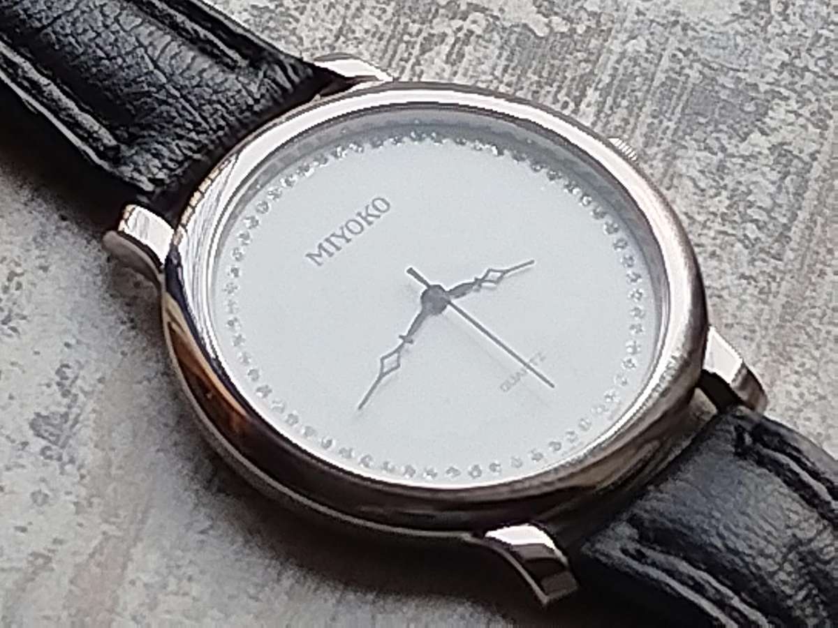 LADIES MIYOKO WATCH WITH HUGE 43MM DIAL IN EXCELLENT WORKING CONDITION
