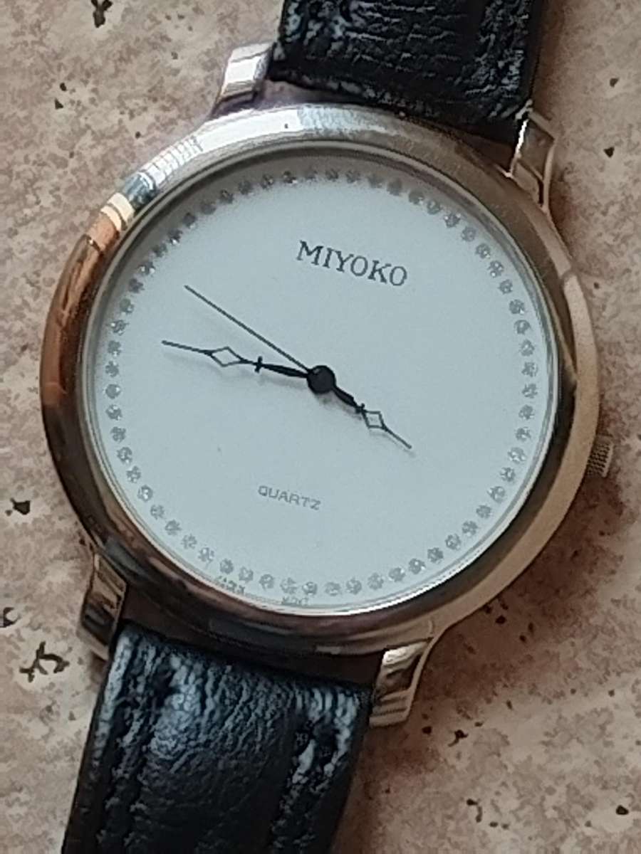 LADIES MIYOKO WATCH WITH HUGE 43MM DIAL IN EXCELLENT WORKING CONDITION