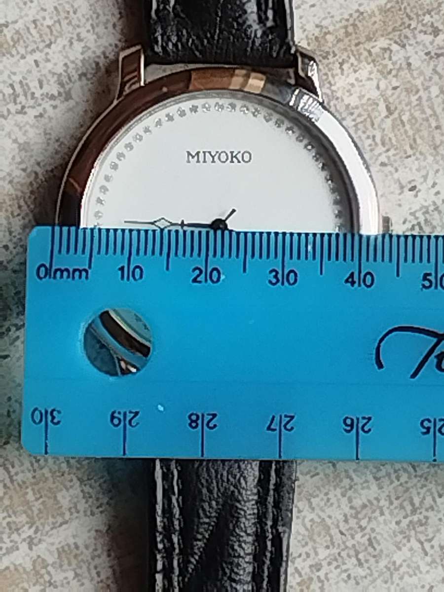 LADIES MIYOKO WATCH WITH HUGE 43MM DIAL IN EXCELLENT WORKING CONDITION