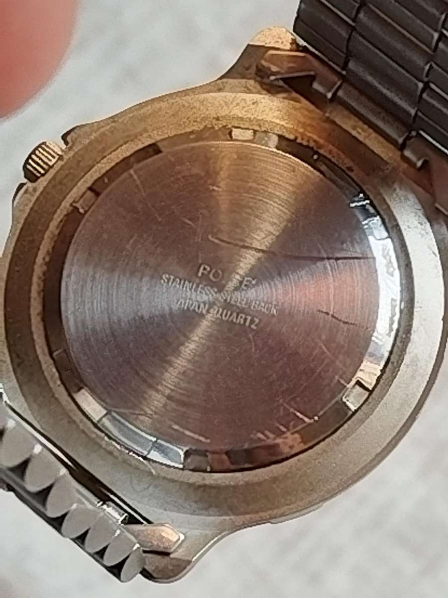 MENS VINTAGE POISE WATCH WITH ROTATING BEZEL IN EXCELLENT WORKING CONDITION