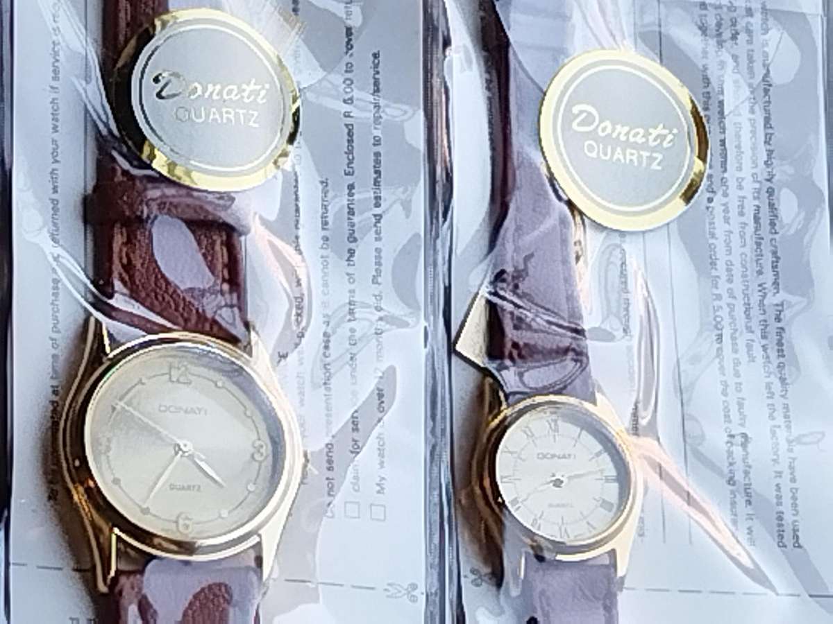HIS AND HERS DONATI WATCH SET BOTH IN EXCELLENT WORKING CONDITION - BIDDING FOR BOTH