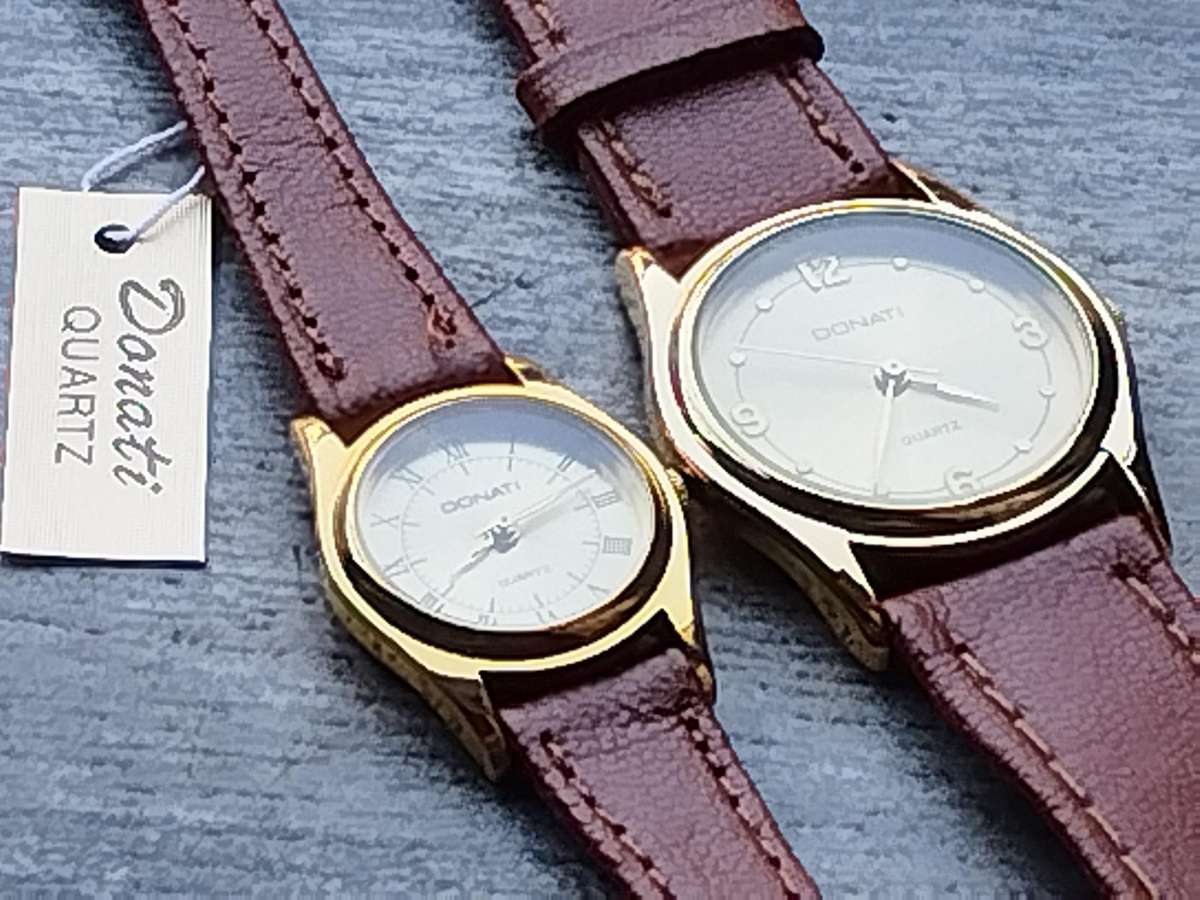 HIS AND HERS DONATI WATCH SET BOTH IN EXCELLENT WORKING CONDITION - BIDDING FOR BOTH