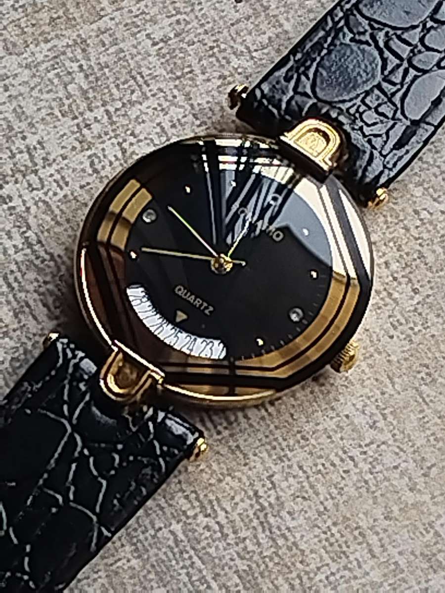 ELEGANT LADIES ROMARIO 18K GOLD ELECTROPLATED WATCH IN EXCELLENT WORKING CONDITION