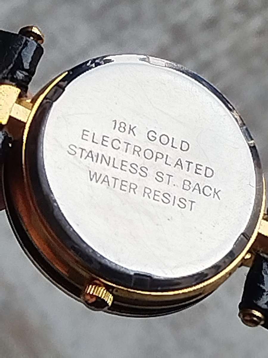 ELEGANT LADIES ROMARIO 18K GOLD ELECTROPLATED WATCH IN EXCELLENT WORKING CONDITION