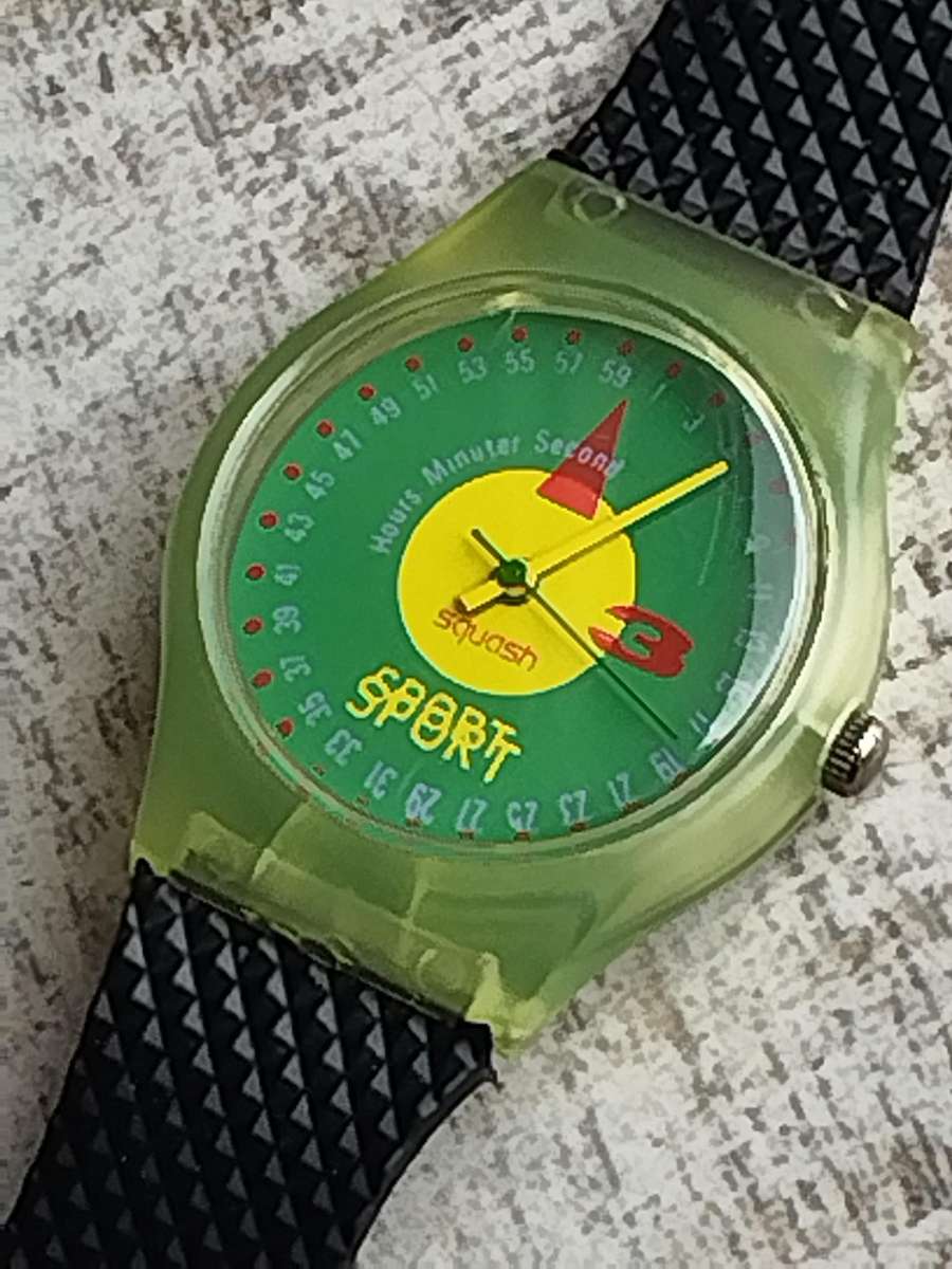 MENS SQUASH SPORTS WATCH IN EXCELLENT WORKING CONDITION