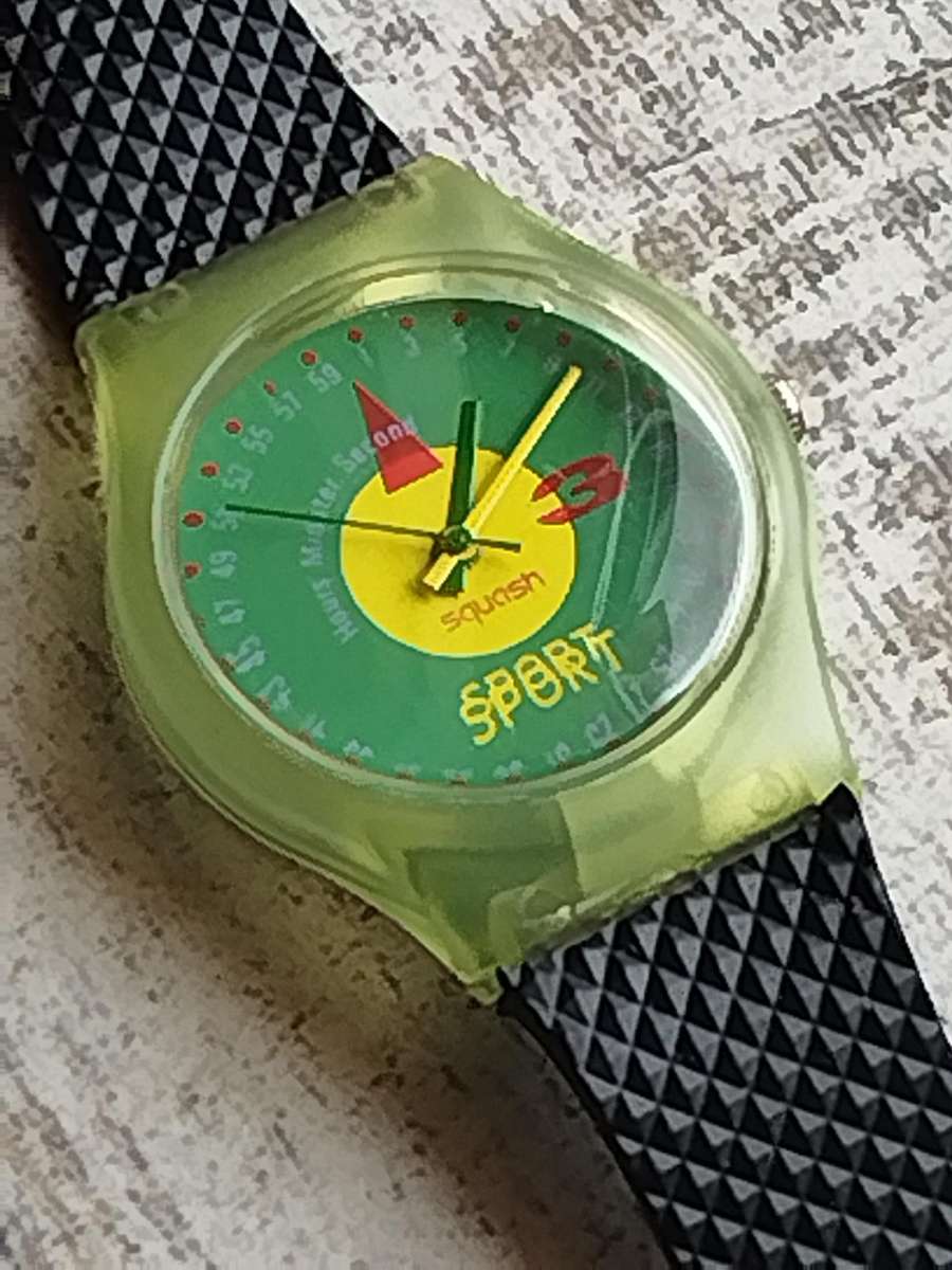 MENS SQUASH SPORTS WATCH IN EXCELLENT WORKING CONDITION