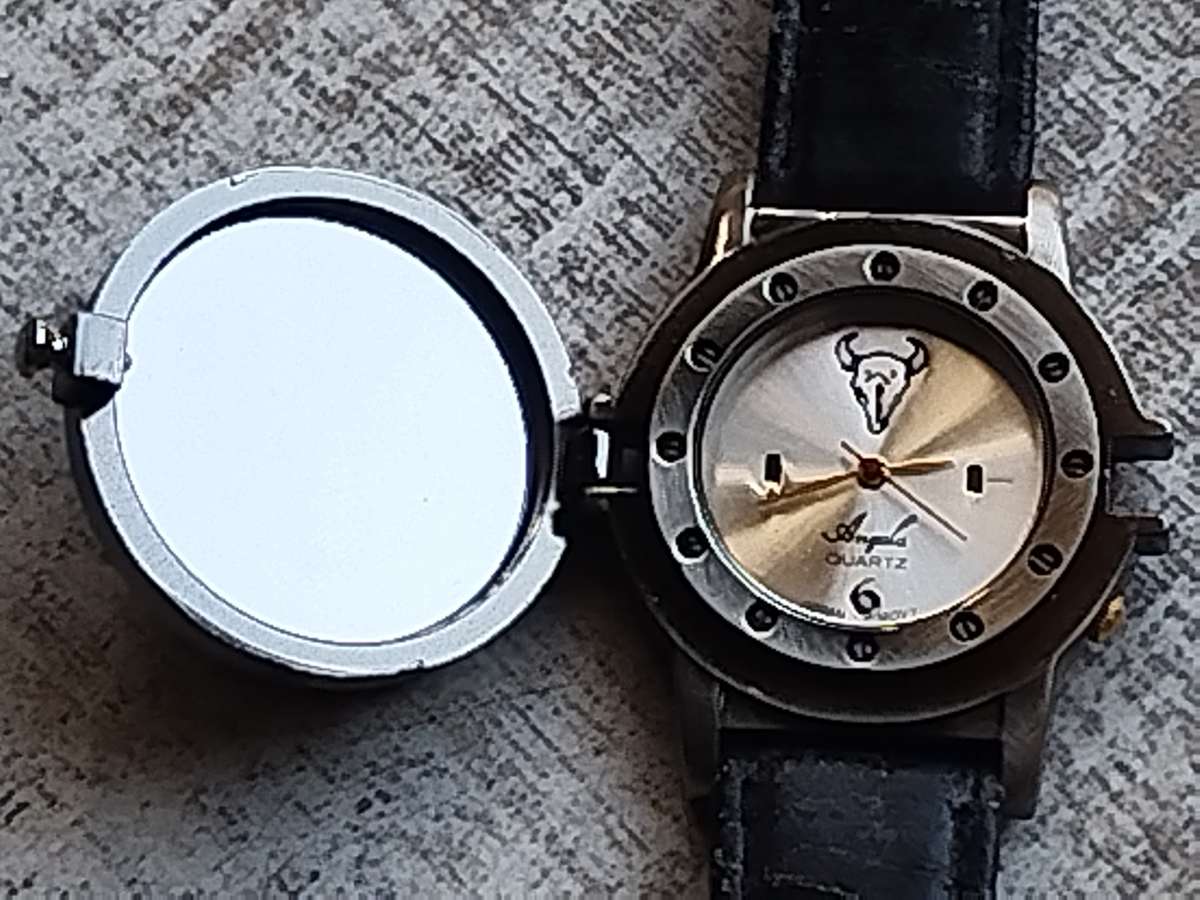 MENS STEEL BIKERBOY TRUE WEST WATCH IN EXCELLENT WORKING CONDITION