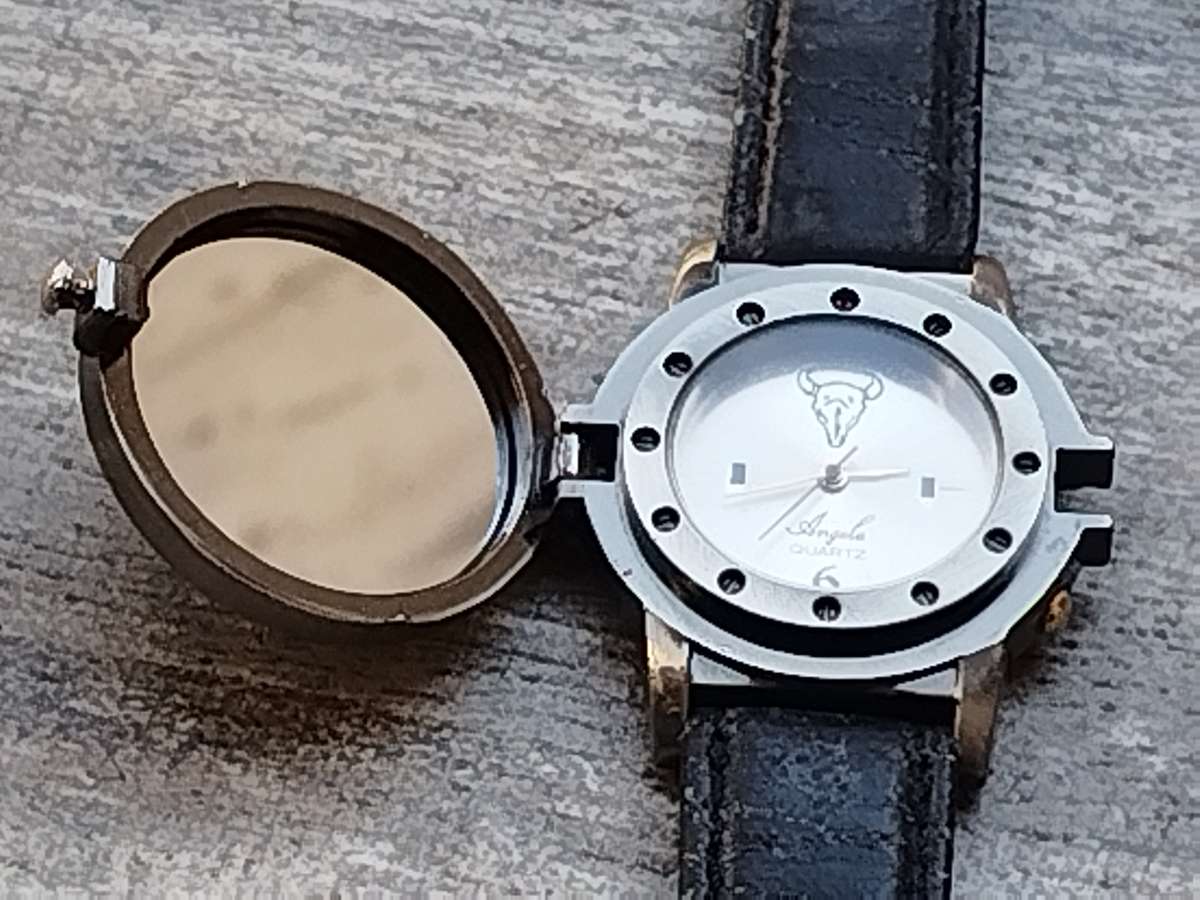 MENS STEEL BIKERBOY TRUE WEST WATCH IN EXCELLENT WORKING CONDITION