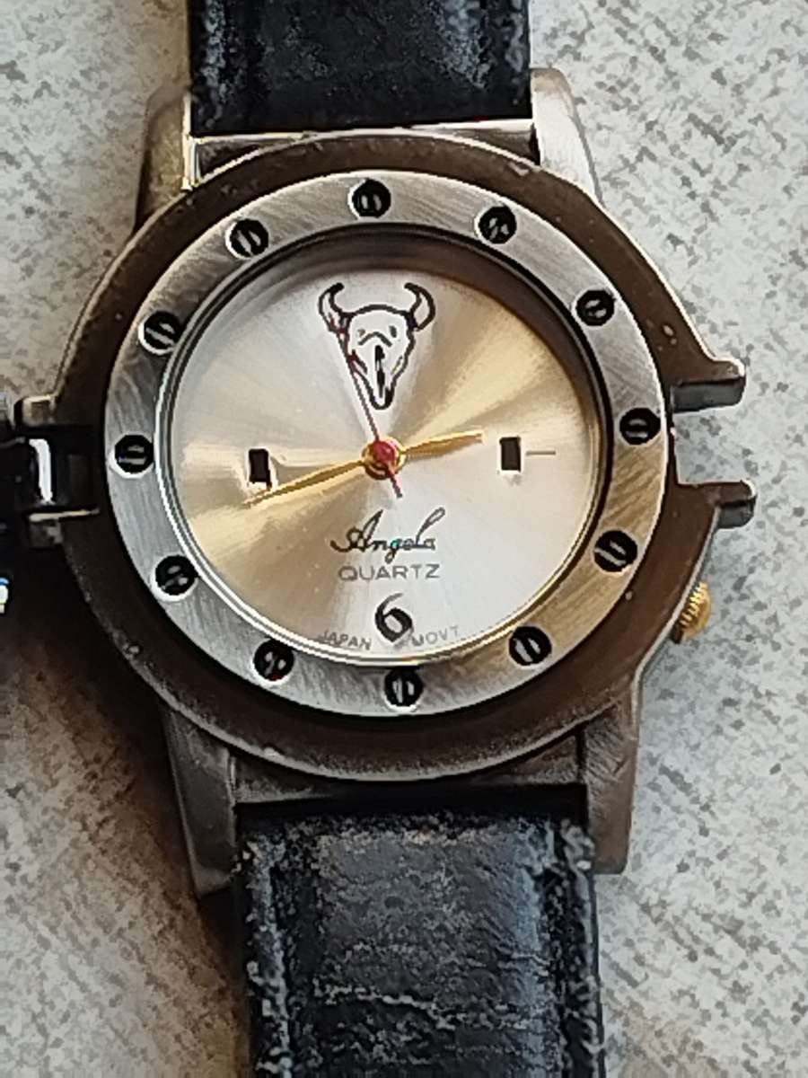 MENS STEEL BIKERBOY TRUE WEST WATCH IN EXCELLENT WORKING CONDITION
