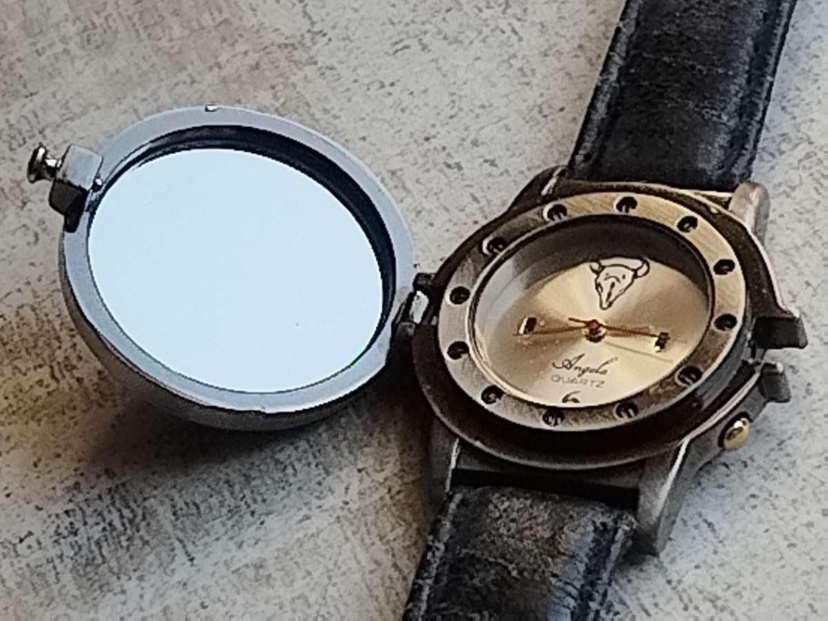 MENS STEEL BIKERBOY TRUE WEST WATCH IN EXCELLENT WORKING CONDITION