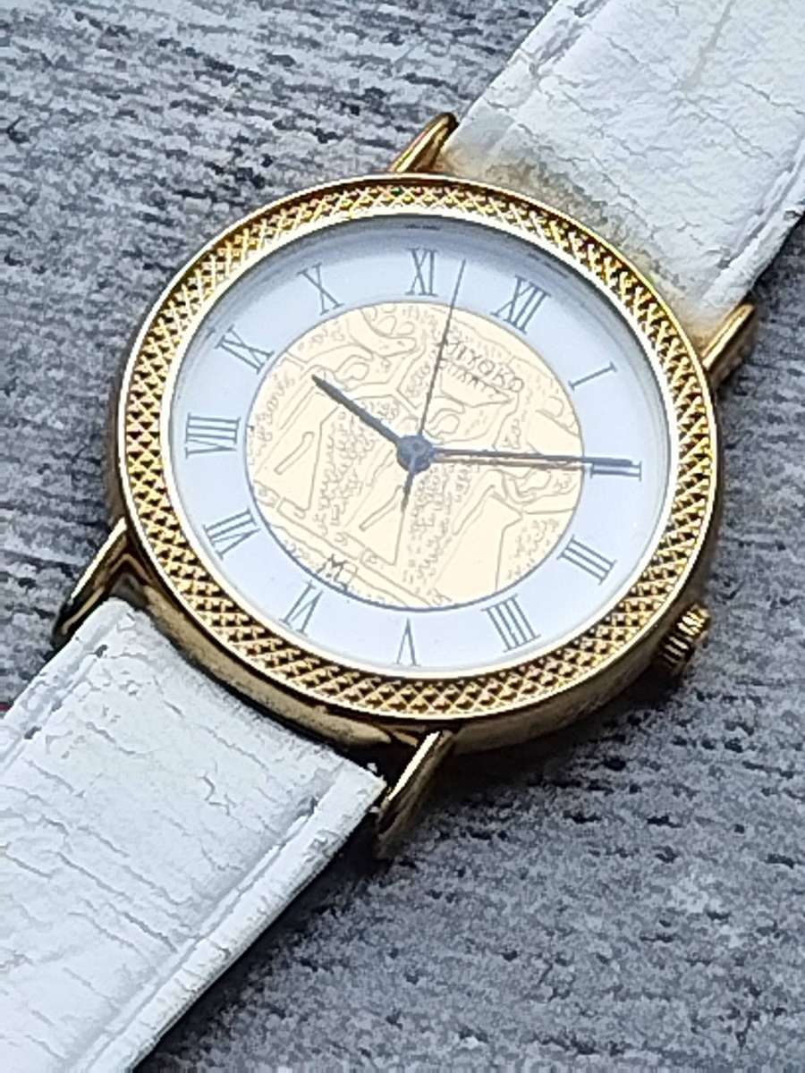 LADIES STUNNING MIYOKO GOLD AND WHITE WATCH IN EXCELLENT WORKING CONDITION