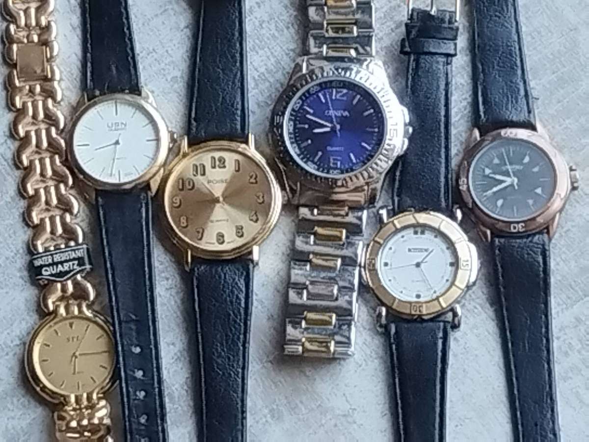 MENS WATCH COLLECTION ALL UNTESTED SELLING FOR SPARES OR REPAIRS - BIDDING FOR ALL 6 WATCHES