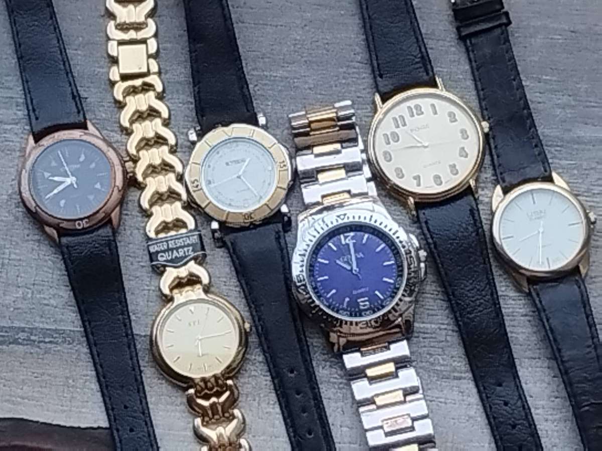 MENS WATCH COLLECTION ALL UNTESTED SELLING FOR SPARES OR REPAIRS - BIDDING FOR ALL 6 WATCHES