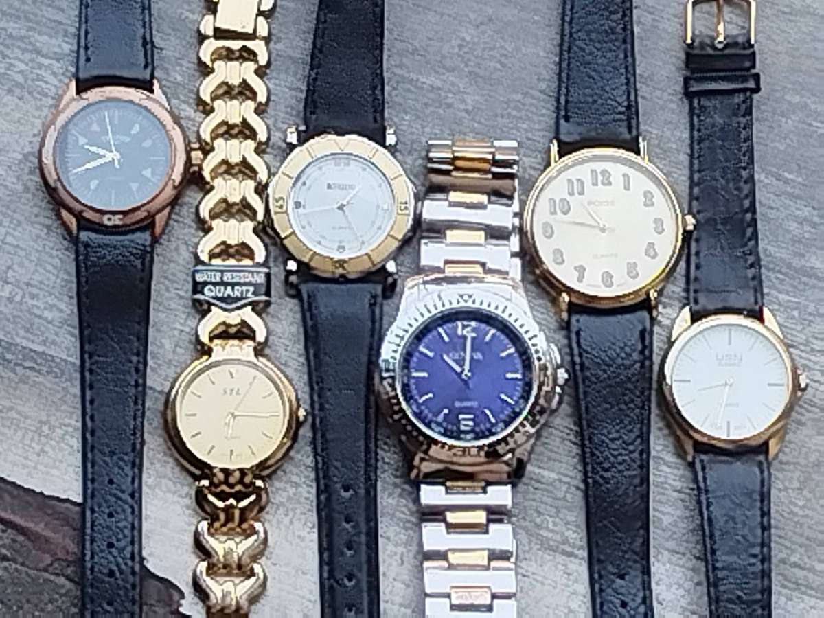 MENS WATCH COLLECTION ALL UNTESTED SELLING FOR SPARES OR REPAIRS - BIDDING FOR ALL 6 WATCHES