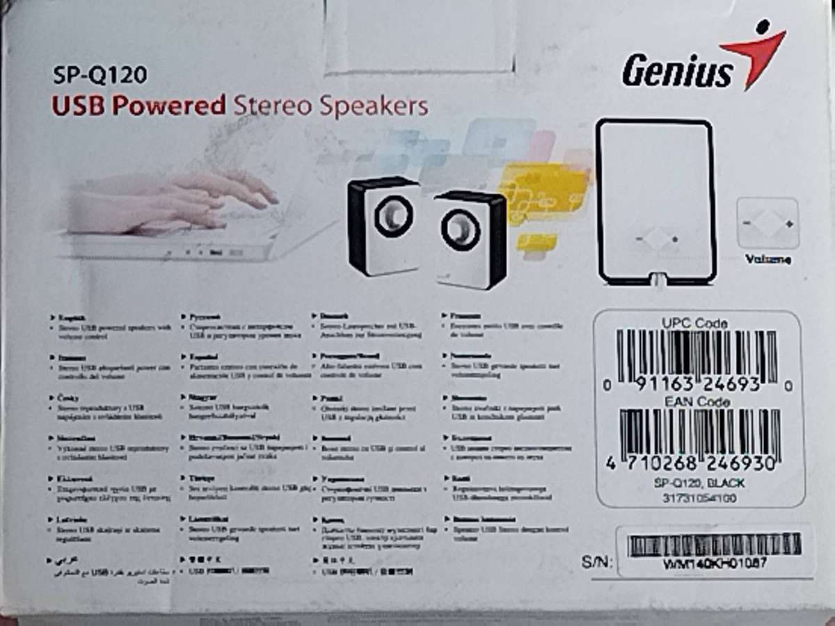 GENIUS SP-Q120 USB POWERED COMPUTER SPEAKERS - UNUSED STILL IN BOX