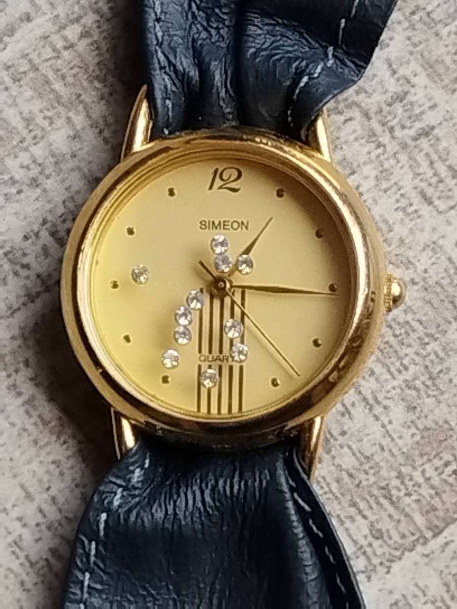 LADIES ELEGANT SIMEON GOLD WATCH IN EXCELLENT WORKING CONDITION