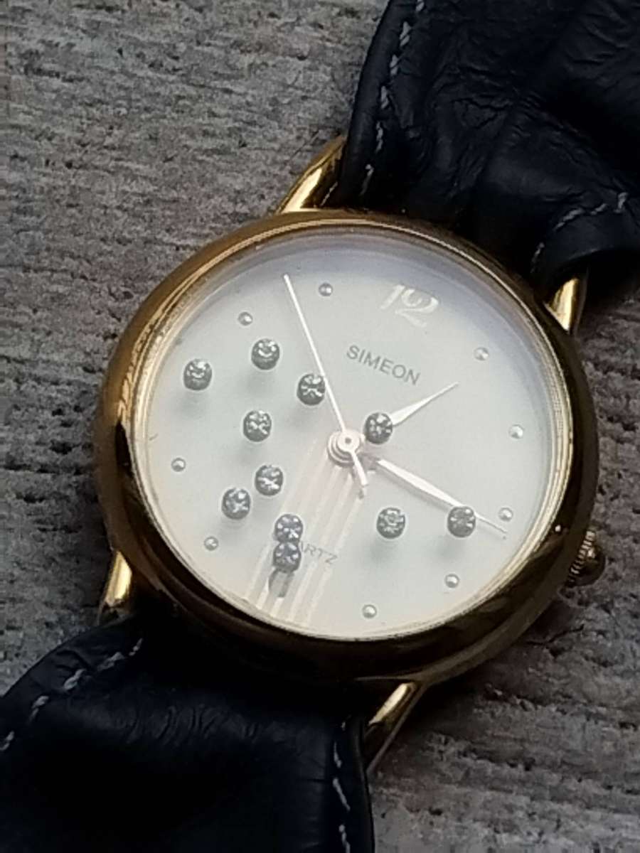 LADIES ELEGANT SIMEON GOLD WATCH IN EXCELLENT WORKING CONDITION