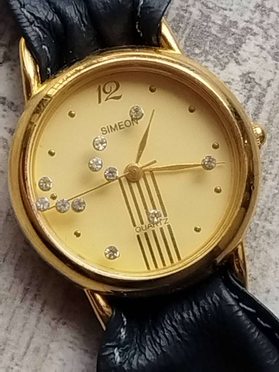 LADIES ELEGANT SIMEON GOLD WATCH IN EXCELLENT WORKING CONDITION