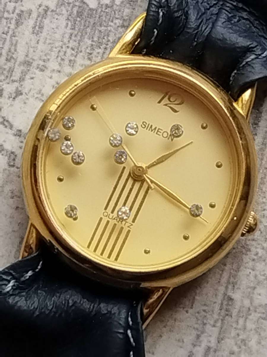 LADIES ELEGANT SIMEON GOLD WATCH IN EXCELLENT WORKING CONDITION