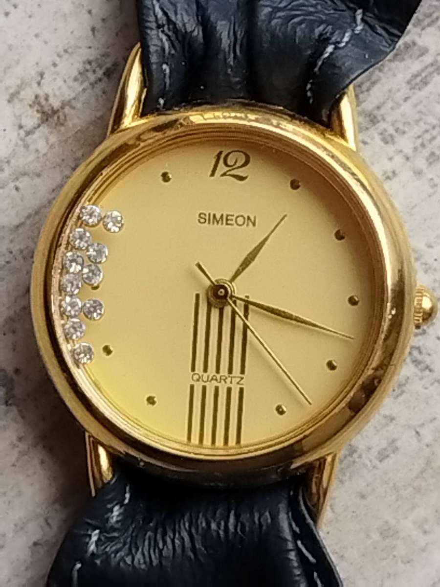 LADIES ELEGANT SIMEON GOLD WATCH IN EXCELLENT WORKING CONDITION