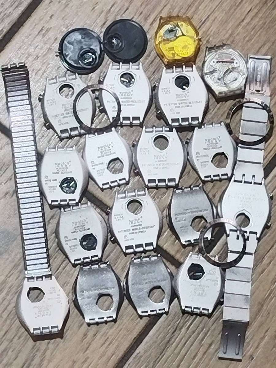 SWATCH WATCH CASINGS AND STRAPS - BIDDING FOR ALL
