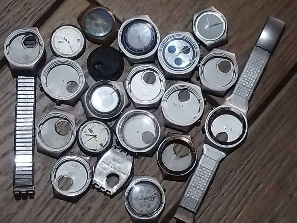 SWATCH WATCH CASINGS AND STRAPS - BIDDING FOR ALL